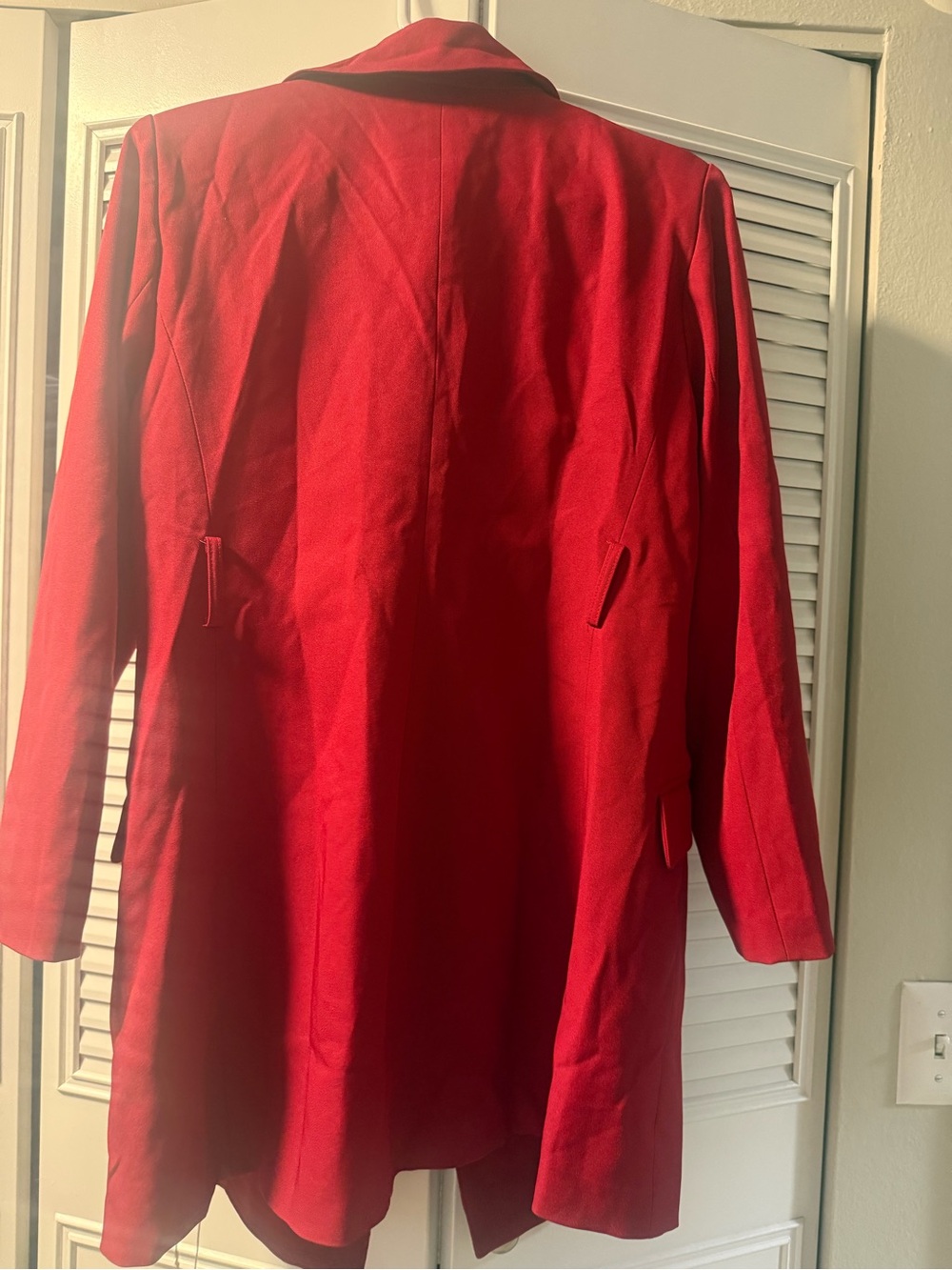 MOTF Red Ruffled Front Blazer - Picture 11 of 13